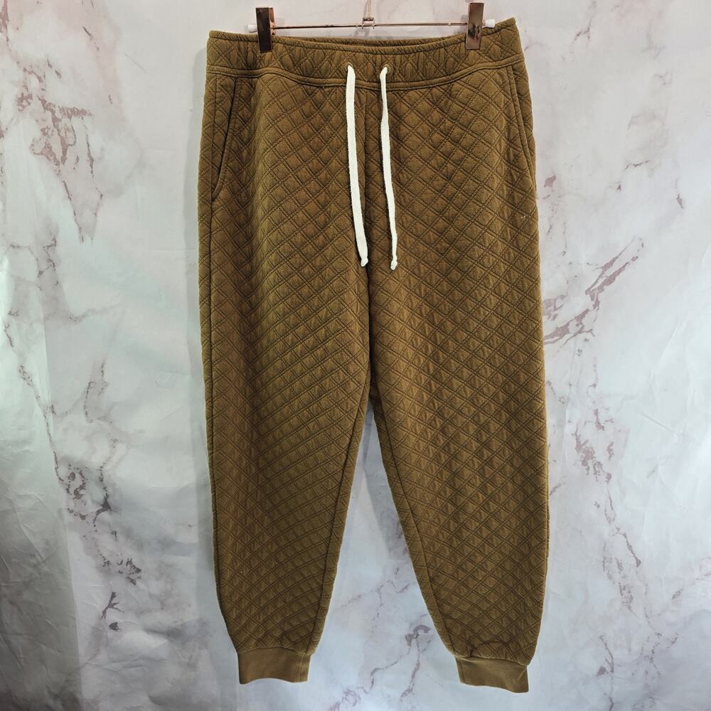 Madewell Sweatpants Womens Medium Brown High Rise Resource Quilted Joggers